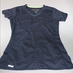 Grey’s Anatomy Scrubs Top (Steel, XXS)